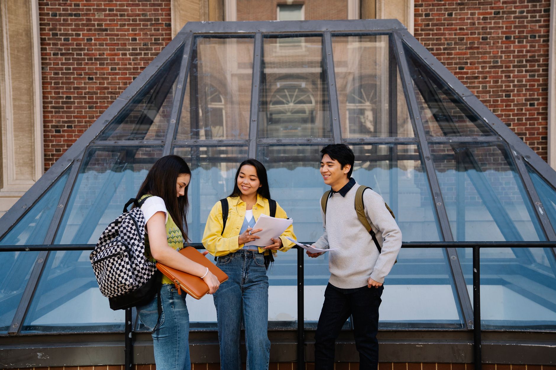 Teen students discussing college finances and student loans